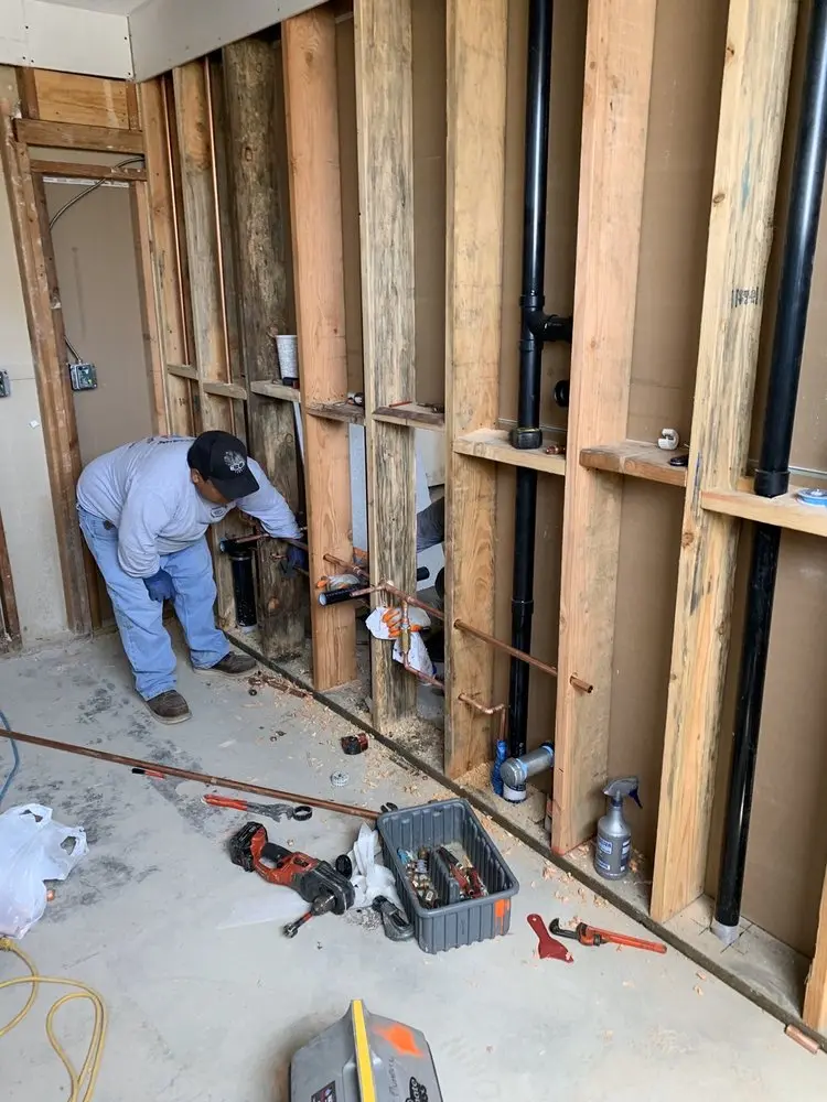 Commercial rough-in plumbing for Gas Line Repair in Talbert